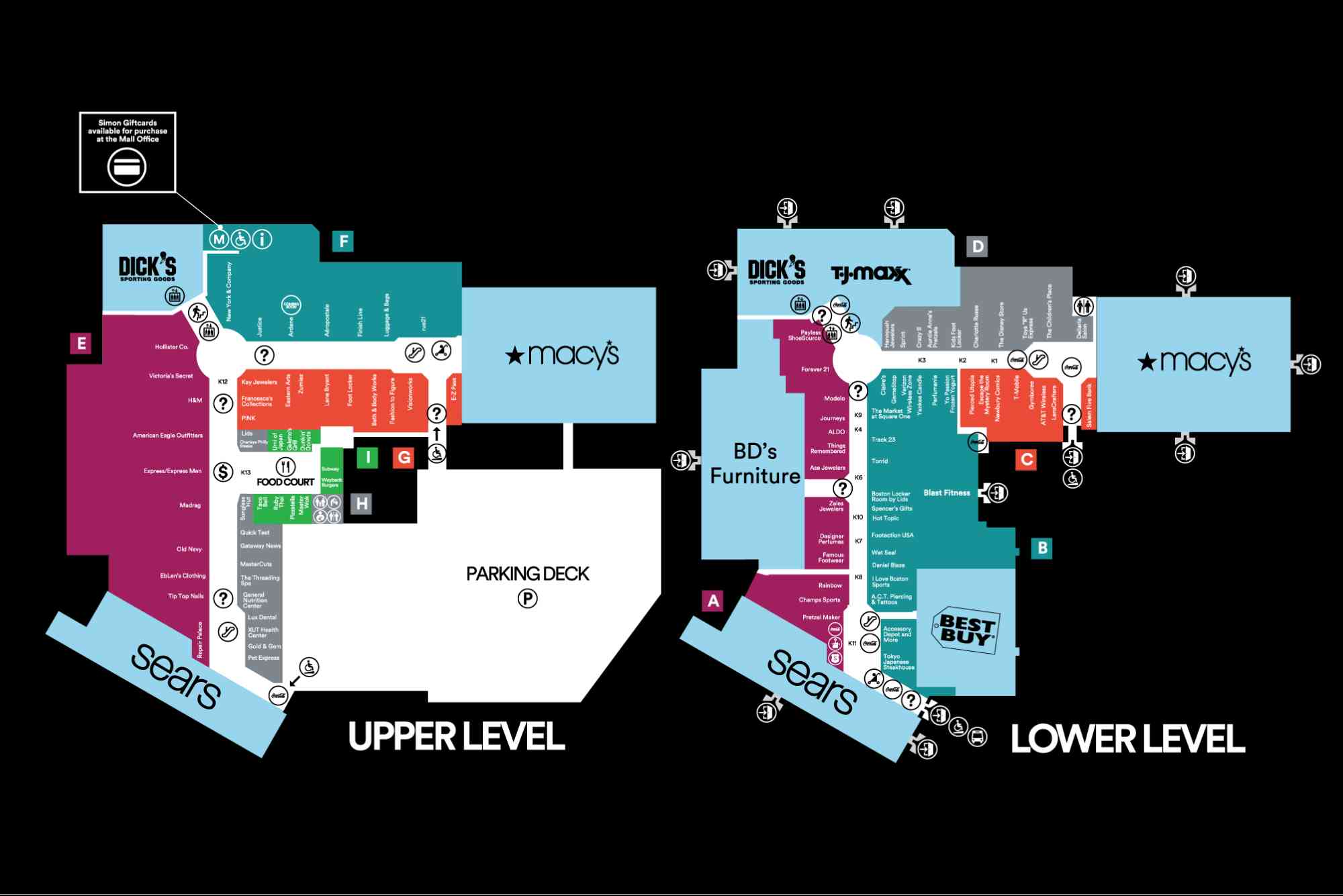 Square One Mississauga Shopping Map