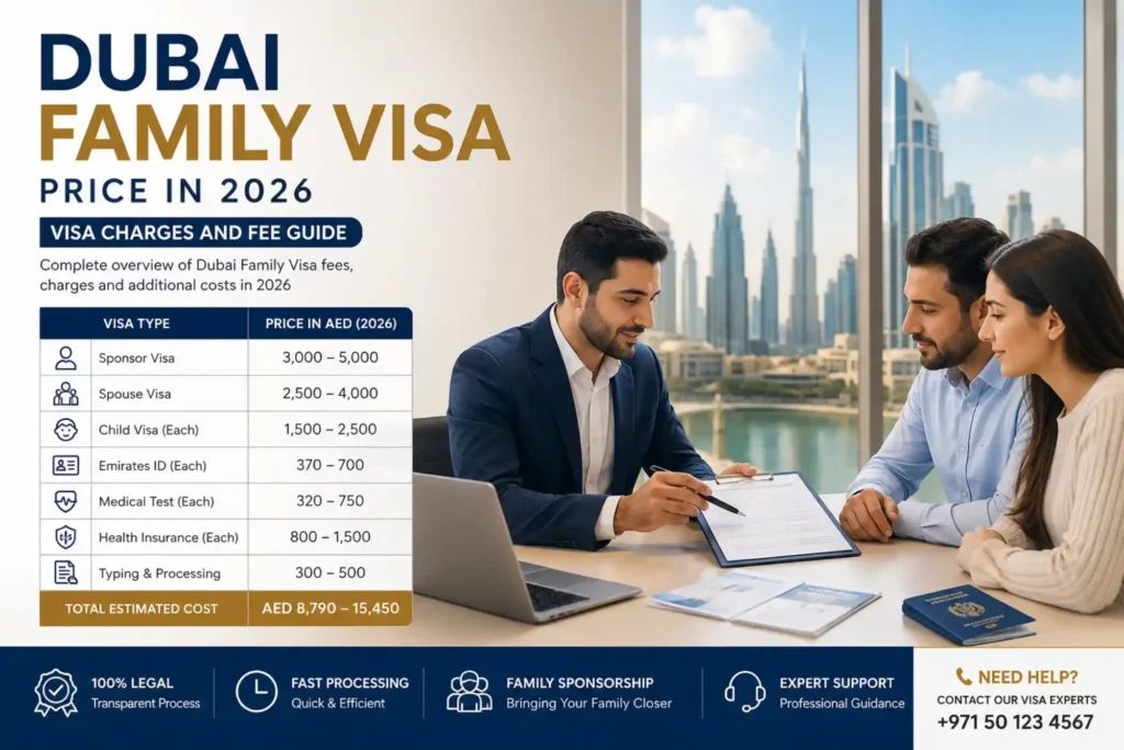 Dubai Family Visa Price in 2026 Visa Charges and Fee Guide