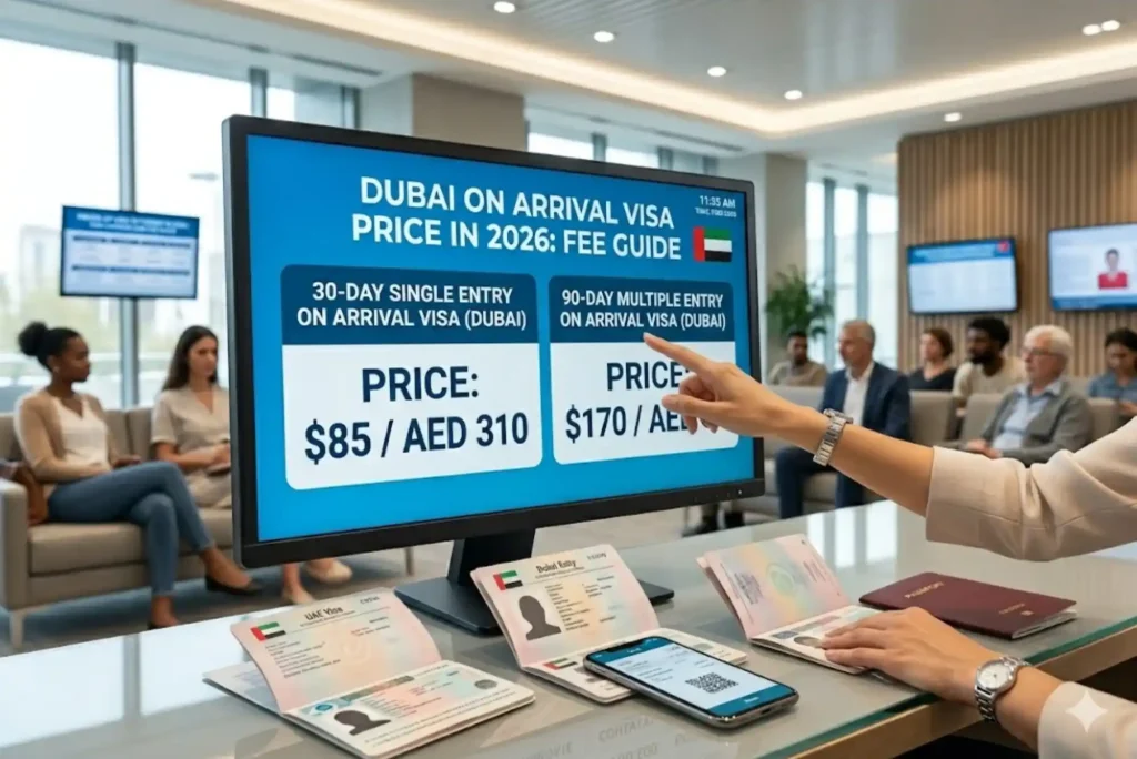 Dubai on Arrival Visa Price in 2026