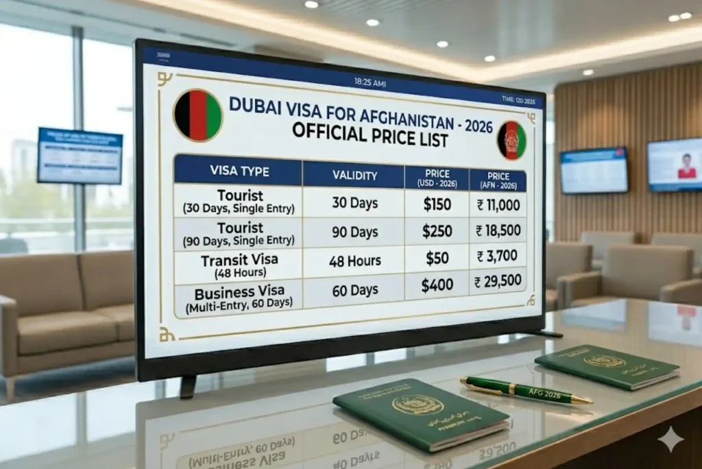 Dubai Visa for Afghanistan Nationals in 2026