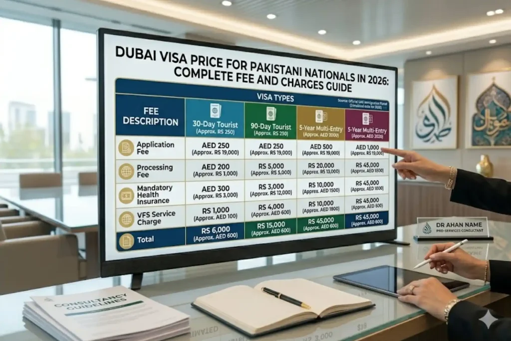 Dubai Visa Price for Pakistani Nationals in 2026