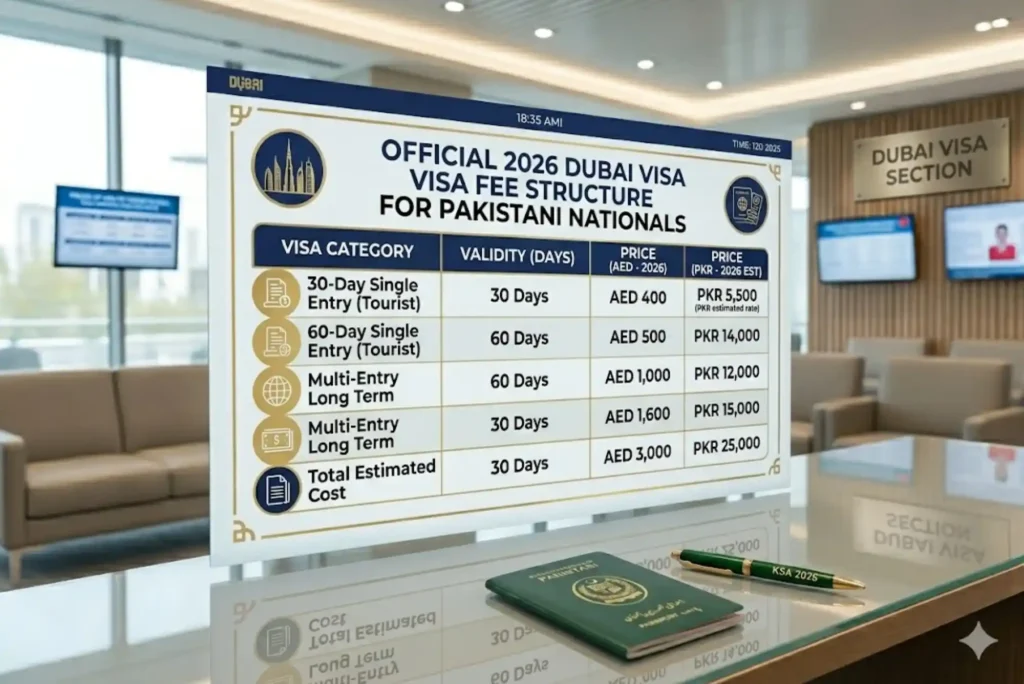 Dubai Visa Price for Pakistani Nationals in 2026