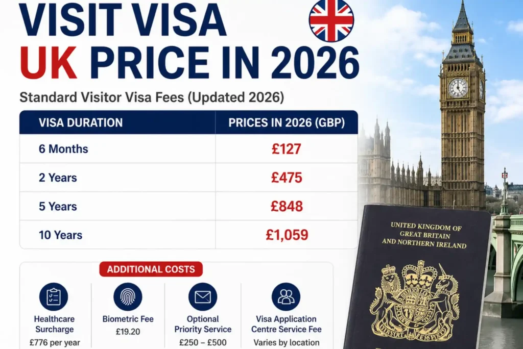 Visit Visa UK Price in 2026